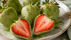 Fruit matcha : recette de fraises enrobées au matcha